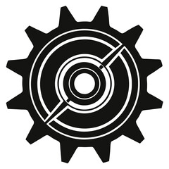 gear vector silhouette icon