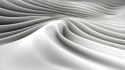 Obraz premium Abstract 3D White Wave Background Illustration