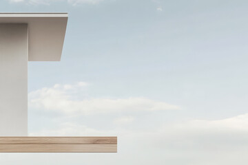 Modern architectural design showcases minimalism and function in an expansive sky