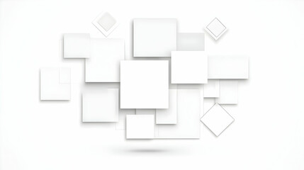 Abstract White Square Background Illustration