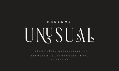 Abstract minimal future alphabet fonts. simple typography sport future creative font . vector illustrator