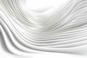 Obraz premium Abstract 3D White Wave Background Illustration