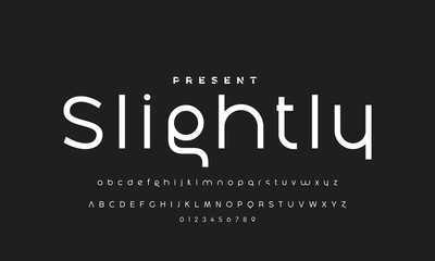 Abstract minimal future alphabet fonts. simple typography sport future creative font . vector illustrator