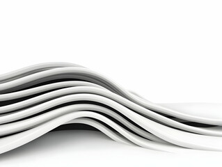 Obraz premium White 3D Abstract Wave Background