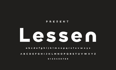 Abstract minimal future alphabet fonts. simple typography sport future creative font . vector illustrator