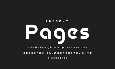 Abstract minimal future alphabet fonts. simple typography sport future creative font . vector illustrator