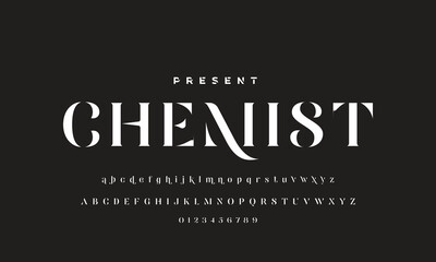 Abstract minimal future alphabet fonts. simple typography sport future creative font . vector illustrator