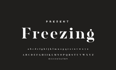 Abstract minimal future alphabet fonts. simple typography sport future creative font . vector illustrator