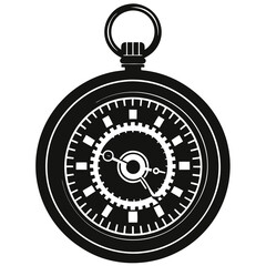 vector of a antique pocket watch with gears