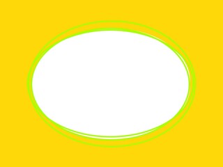 楕円形の美しいシンプルなフレームのイラスト　背景