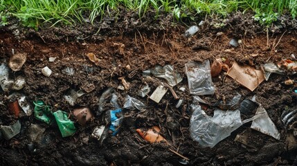 Obraz premium The Effects of Non-Biodegradable Plastics on Soil and Ecosystem Pollution A Cross-Sectional Study