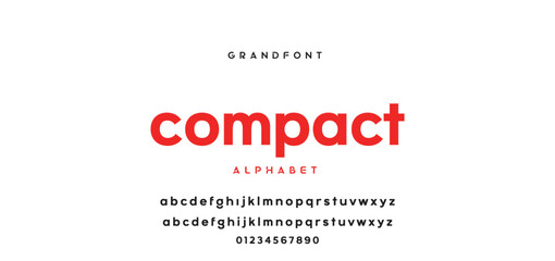 Digital modern alphabet font. Creative abstract urban, futuristic, fashion, sport, minimal technology typography. Simple vector illustration with number