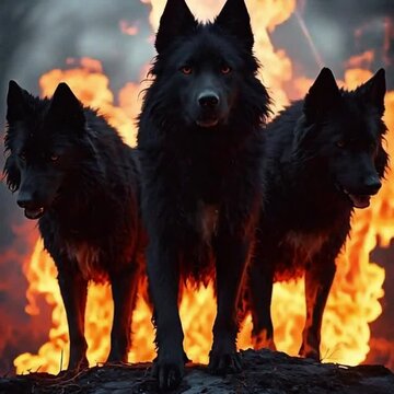 Cerberus Guardian of Underworld Three Headed Dog (AI Video)