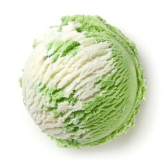 Obraz premium Delicious green and white ice cream