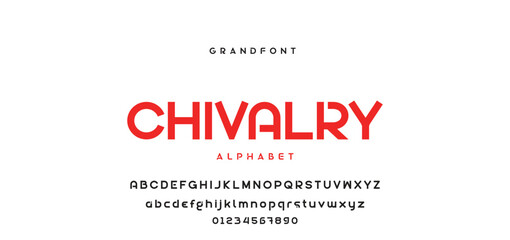 Digital modern alphabet font. Creative abstract urban, futuristic, fashion, sport, minimal technology typography. Simple vector illustration with number