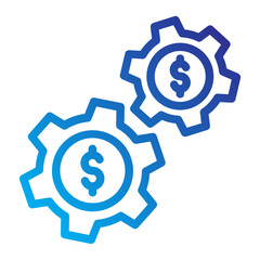 Budget Line Gradient Icon