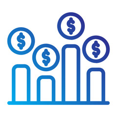 Chart Line Gradient Icon