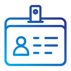 Identification Line Gradient Icon