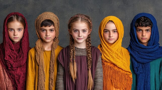 Multinational People Smiling Together for National Religious Freedom Day - Holiday Concept Template for Background, Banner, Card, Poster, and Wallpaper