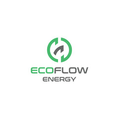 EcoFlow Energy environmental consulting sustainable business Logo Design