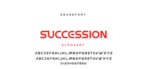 Digital modern alphabet font. Creative abstract urban, futuristic, fashion, sport, minimal technology typography. Simple vector illustration with number