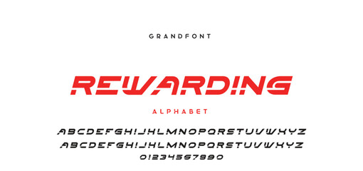 Abstract modern urban alphabet fonts. Typography sport, technology, fashion, digital, future creative logo font. vector illustration