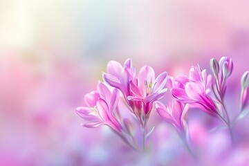 Obraz premium Pink flowers in the garden