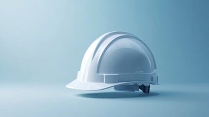 Fototapeta premium White hard hat safety construction site