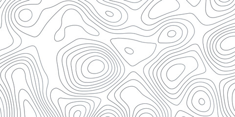 Topographic map background with geographic grid for hiking and mountain sport. modern design with white background and black wave lines. Topographic contour lines vector map seamless pattern vector.