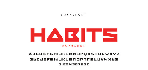Abstract modern urban alphabet fonts. Typography sport, technology, fashion, digital, future creative logo font. vector illustration