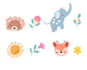 Cute Hand Drawn Animal Set