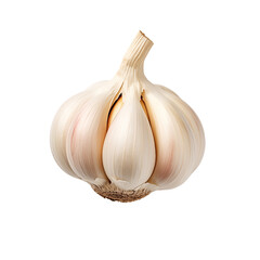 top view of Garlic isolated on transparent background. Generative ai