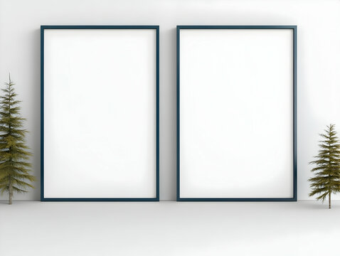 Modern Minimalist 3D Illustration Mockup