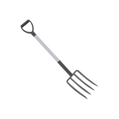 Spade Fork, Farming Flat Vector Illustration