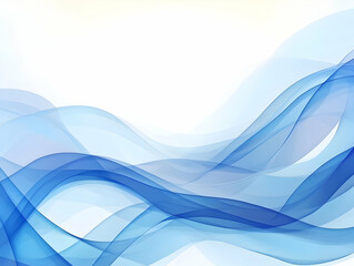 Abstract Blue Wave Background Illustration