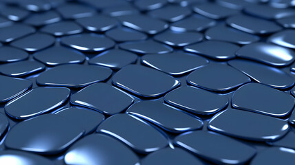 Abstract 3D Blue Cobblestone Background