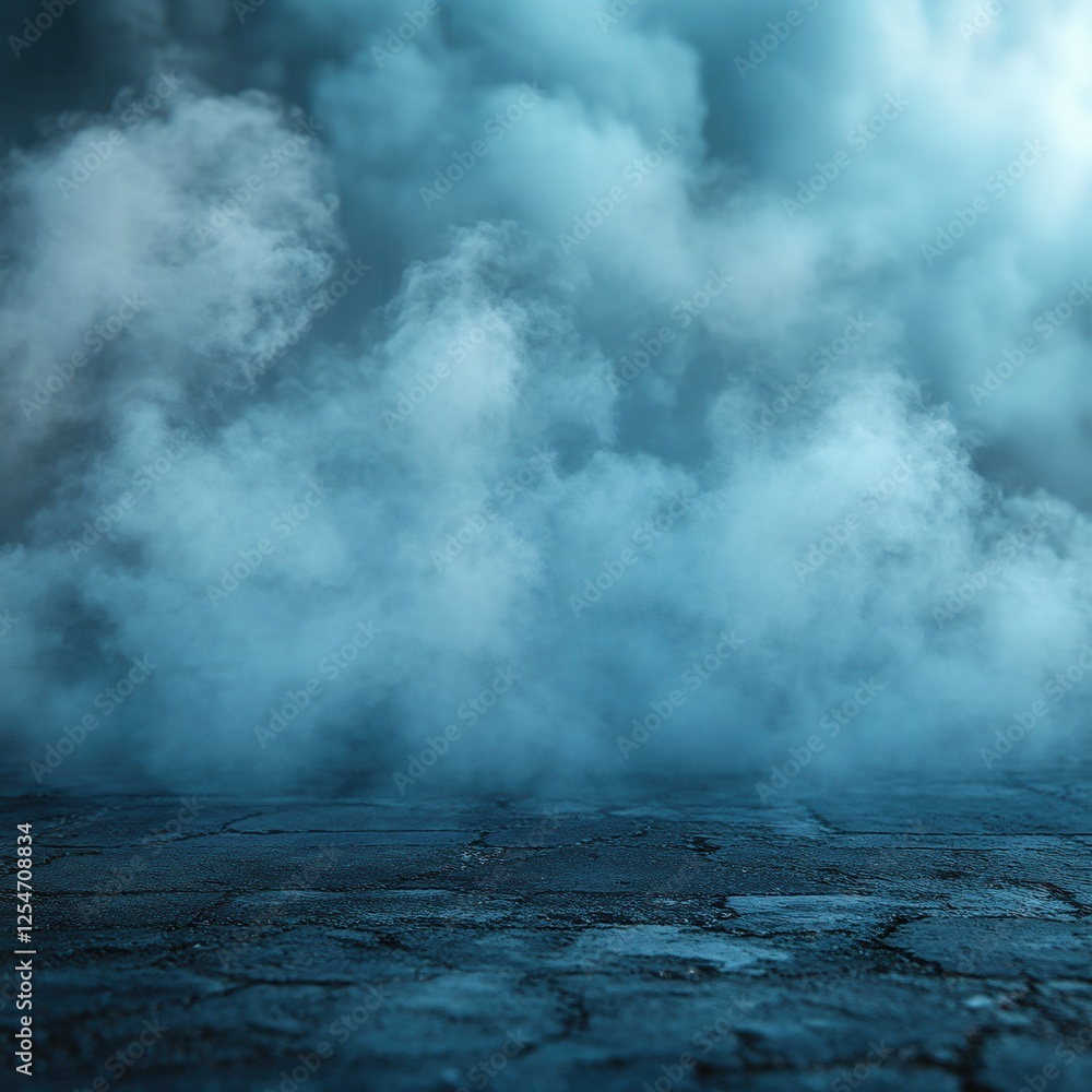 Poster moody scene with fog and pavement a dark and atmospheric backdrop for design elements