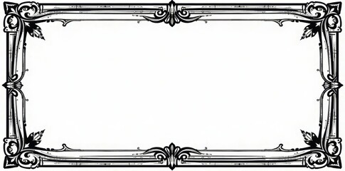 Black and white Art Deco frame, sharp lines, ornate details , contrast, background