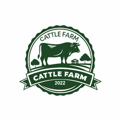 cow farm logo