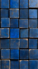 Abstract 3D Blue Cube Background Texture
