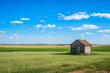 Obraz premium rural landscape with house generative ai