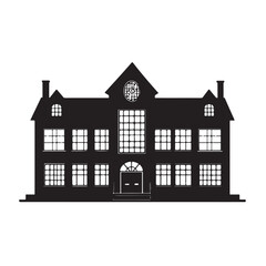 Vintage Large Building Illustration - Vector Art