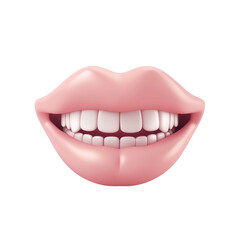 Smiling lips with bright white teeth