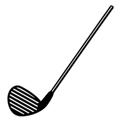 Golf club with a head silhouette vector illustration 