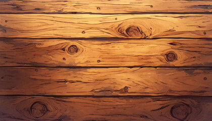 Stylized illustrated wooden plank texture with warm tones