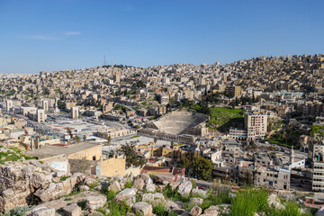 Obraz premium view of amman from the citadel
