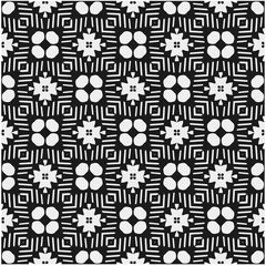 Seamless pattern with repeating abstract shapes.Black and white texture.Design element for prints, decoration, cover, textile,wallpaper, background, wrapping paper, clothing, fabric, package, cards.