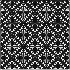 Seamless pattern with repeating abstract shapes.Black and white texture.Design element for prints, decoration, cover, textile,wallpaper, background, wrapping paper, clothing, fabric, package, cards.