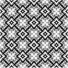 Seamless pattern with repeating abstract shapes.Black and white texture.Design element for prints, decoration, cover, textile,wallpaper, background, wrapping paper, clothing, fabric, package, cards.