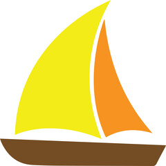 boat art with colorful design